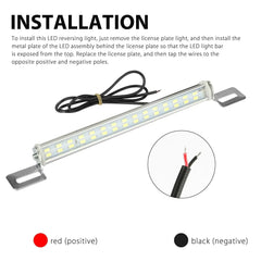 Universal License Plate with LED Back Up Light