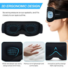 3D Sleeping Mask Block Out Light Sleep Mask for Eyes Soft Sleeping Aid Eye Mask