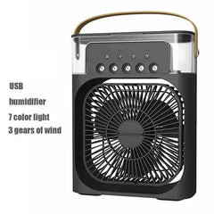 Portable Air Conditioner - USB Electric Fan Cooler LED Night Light Water Mist