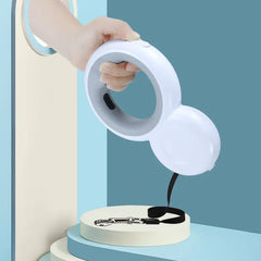 Automatic pet traction rope light garbage bag pet retractor four in one dog household traction belt