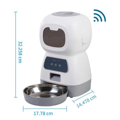 New Wifi Mobile Phone Smart Pet Feeder. Automatic Dispenser APP Control Timing Food Bowl