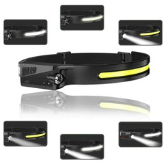LED USB Rechargcheable Light Bar Head Band