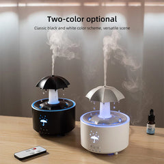 Rotating Umbrella Water Drop Air Humidifier with Colorful Light