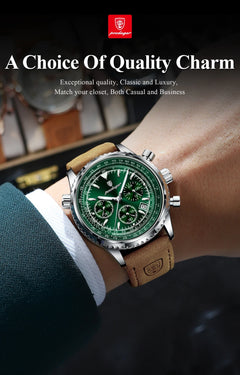 Luxury Waterproof Quartz Chronograph Watch for Men – Luminous Date & Military Style