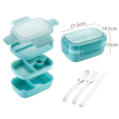 Bento Lunch Box for Kids Adult Bento Boxes Lunch Containers with Spoon and Fork Toddler Bento Containers for Daycare or School