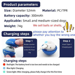Fully automatic intelligent dog toy ball electronic interactive pet toy ball USB automatic movement bouncing dog gift