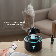 Rotating Umbrella Water Drop Air Humidifier with Colorful Light