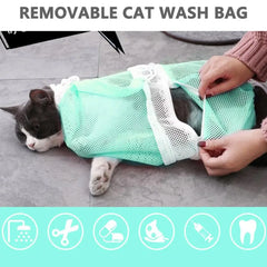 Cats Grooming Bag Breathable Mesh Multi-purpose For Nail Cutting Beauty Medication Feeding