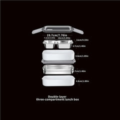 Heated Lunch Box Stainless Steel Thermal Bento Box Meal Heater Type 2