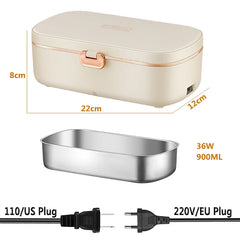 Stainless Steel 220V 110V Electric Heating Lunch Box