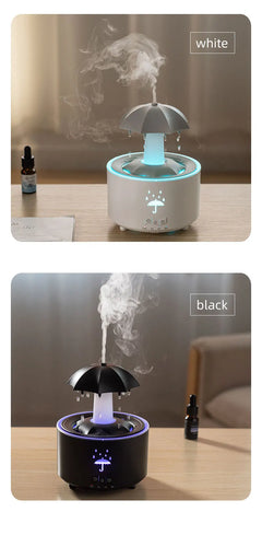 Rotating Umbrella Water Drop Air Humidifier with Colorful Light