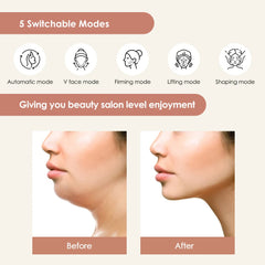 EMS V-Face Beauty Device Intelligent English Voice Electric Facial Lifting Shaping Massager Removing Double Chin Skin Tightening