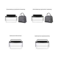 Heated Lunch Box Stainless Steel Thermal Bento Box Meal Heater Type 2