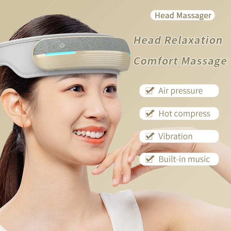 BlissVibe Pro: Heated Air Pressure Head Massager