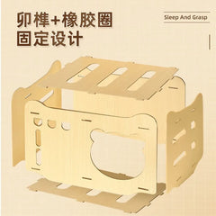 Four Seasons General Winter Warm Cat House Villa, Scratch Board, Double Layer Pet Nest