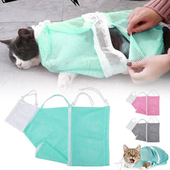Cats Grooming Bag Breathable Mesh Multi-purpose For Nail Cutting Beauty Medication Feeding