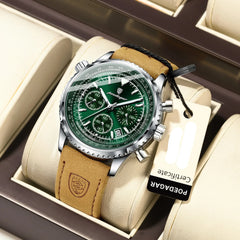 Luxury Waterproof Quartz Chronograph Watch for Men – Luminous Date & Military Style