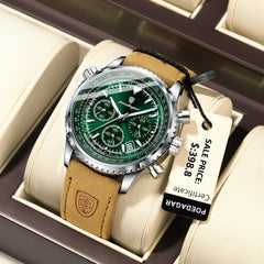 Luxury Waterproof Quartz Chronograph Watch for Men – Luminous Date & Military Style