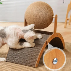 2 In 1 Wear-Resistant Scratching Board Cat Scratcher Sisal Rope Ball Scraper for Cats Claw Sharpener Arch Bridge Cat Toy