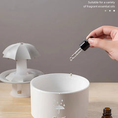 Rotating Umbrella Water Drop Air Humidifier with Colorful Light
