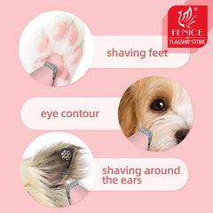 Fenice Electric Dog Clippers Professional Pet Foot Hair Trimmer Dog Grooming Hairdresser Dog Shear Butt Ear Hair Cutter