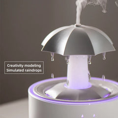 Rotating Umbrella Water Drop Air Humidifier with Colorful Light