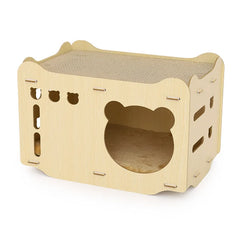 Four Seasons General Winter Warm Cat House Villa, Scratch Board, Double Layer Pet Nest
