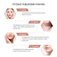 EMS V-Face Beauty Device Intelligent English Voice Electric Facial Lifting Shaping Massager Removing Double Chin Skin Tightening