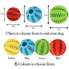 Interactive Rubber Balls for Dogs and Cats, Chewing Toys for Small and Large Dogs, Tooth Cleaning, Indestructible Dog Ball