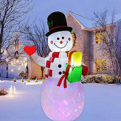 5FT Inflatable Snowman Santa Claus Christmas Outdoor shop Decorations LED