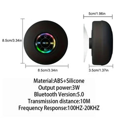 Portable Bluetooth Speaker with LED & IPX4 Waterproof