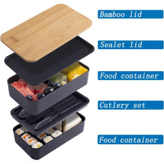 Stackable Bento Lunch Box with Insulated Bag