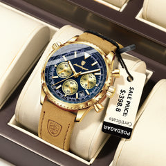 Luxury Waterproof Quartz Chronograph Watch for Men – Luminous Date & Military Style