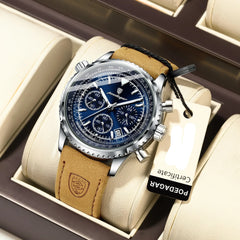 Luxury Waterproof Quartz Chronograph Watch for Men – Luminous Date & Military Style