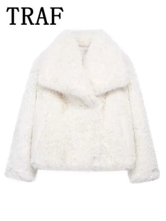 Faux Fur Coat – Chic Stand Collar, Loose Fit for Fall/Winter!