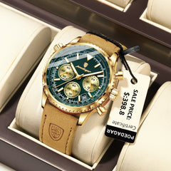 Luxury Waterproof Quartz Chronograph Watch for Men – Luminous Date & Military Style
