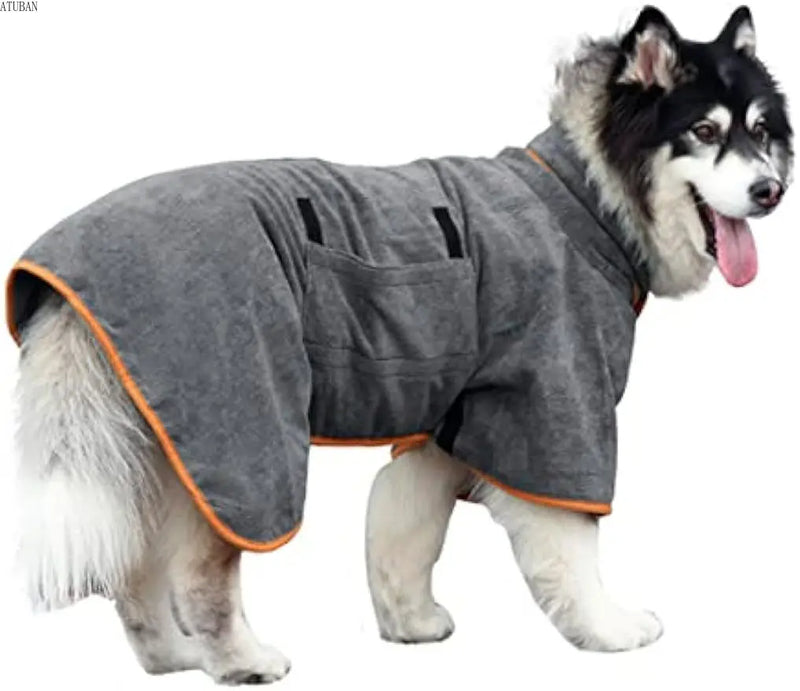 Fast Drying Super Absorbent Microfiber Pet Bathrobe
