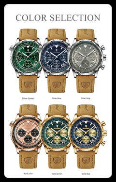 Luxury Waterproof Quartz Chronograph Watch for Men – Luminous Date & Military Style