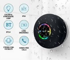 Portable Bluetooth Speaker with LED & IPX4 Waterproof