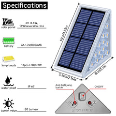 SolarGuard: Anti-Theft LED Outdoor Stair Light