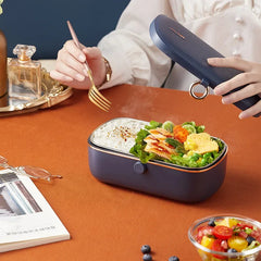 Portable Electric Lunch Box – Stainless Steel Food Heater for Office & Students (US/EU Plug)