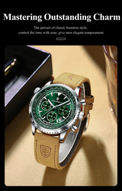 Luxury Waterproof Quartz Chronograph Watch for Men – Luminous Date & Military Style