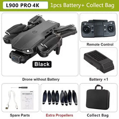 New L900 Pro GPS Drone 4K Professional Dual Camera 5G Wifi Photography Brushless Foldable Quadcopter RC Distance 1.2KM Dron Toy