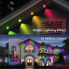 Weather-Proof Wonder: Smart RGBIC Lights for Stunning Outdoor Scenes!