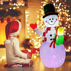 5FT Inflatable Snowman Santa Claus Christmas Outdoor shop Decorations LED