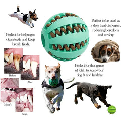 Interactive Rubber Balls for Dogs and Cats, Chewing Toys for Small and Large Dogs, Tooth Cleaning, Indestructible Dog Ball