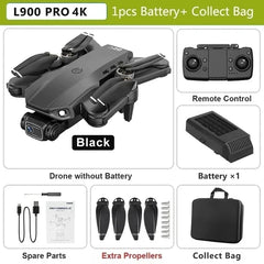 New L900 Pro GPS Drone 4K Professional Dual Camera 5G Wifi Photography Brushless Foldable Quadcopter RC Distance 1.2KM Dron Toy