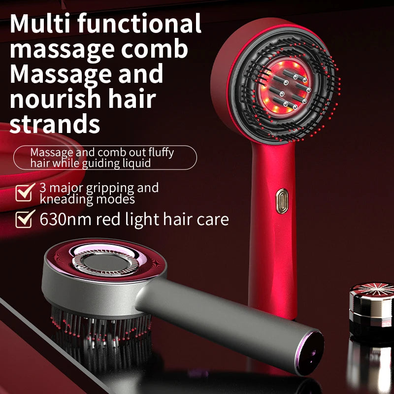 NEW Electric Vibration Massage Comb Red Light Therapy Hair Growth Massage Scalp Brush Hiar Oil Applicator