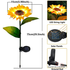 Sun Flower Smart Sense LED Waterproof Garden Lights