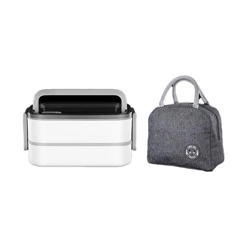Heated Lunch Box Stainless Steel Thermal Bento Box Meal Heater Type 2